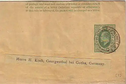 30112 Ganzsachen Brief Kap der guten Hoffnung 1906