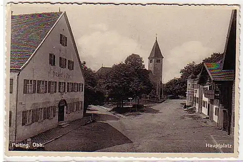 30096 Ak Peiting Oberbayern place principale vers 1949
