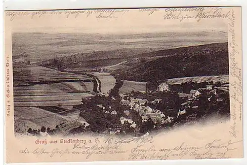 30069 Ak Gruß aus Stecklenburg a. Harz Totalansicht 1902