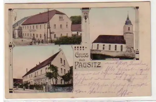 30018 Mehrbild Ak Gruß aus Pausitz Gasthof usw. 1912