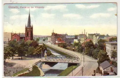30009 Ak Gleiwitz partie à Klodnitz 1909