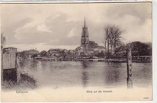 30006 Ak Rathenow Blick auf die Alktstadt um 1904