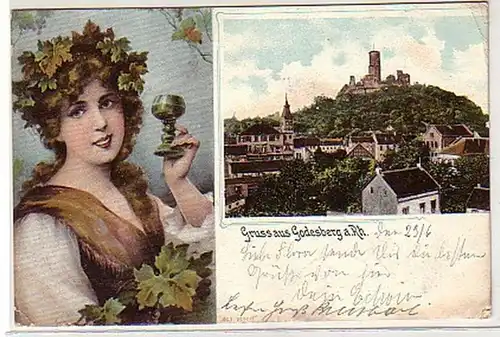 29996 Ak Gruss aus Godesberg am Rhein 1907