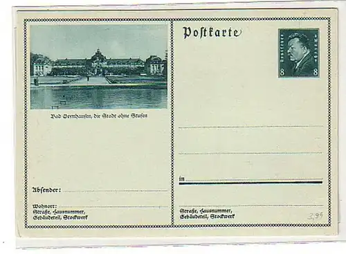 29990 Ganzsachen-Postkarte Bad Oeynhausen um 1930