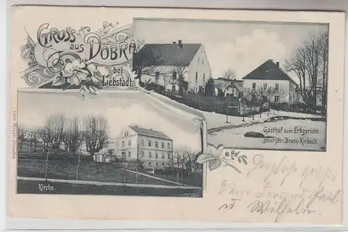 29974 Mehrbild Ak Gruß aus Döbra bei Liebstadt Gasthof zum Erbgericht 1903
