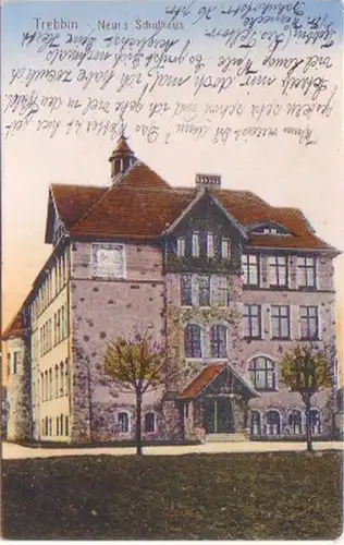 29963 Ak Trebbin neues Schulhaus 1927