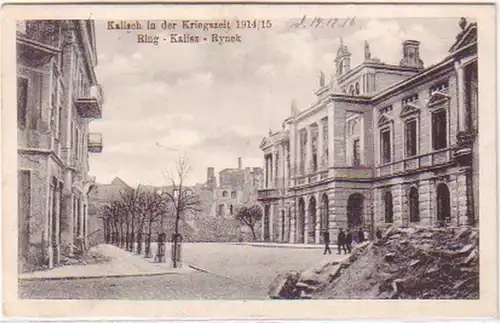 29960 Feldpost Ak Kalisch Ring in der Kriegszeit 1916