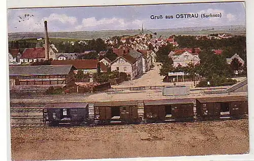 29954 Ak Gruß aus Ostrau (Sachsen) Bahnanlagen 1926