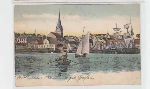 29944 Ak Flensburg Port intérieur avec navires 1907
