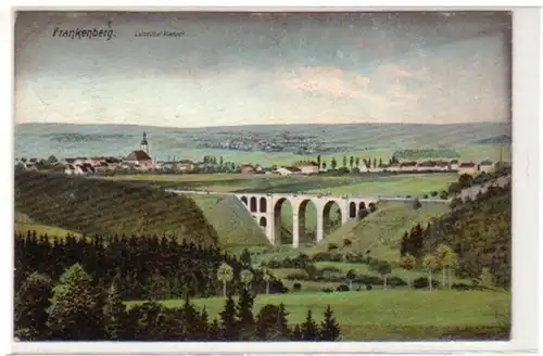 29942 Ak Frankenberg Lützelthal-Viaduct 1908