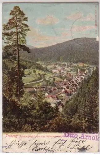 29937 Ak Triberg Schwarzwald depuis la vue sur les chemins de fer 1906