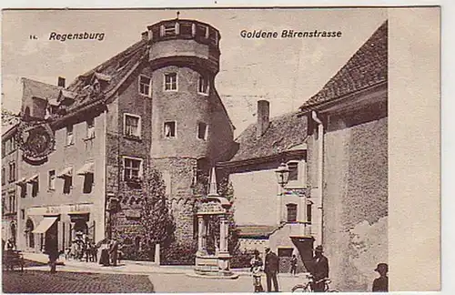 29919 Ak Regensburg Goldene Bärenstrasse 1910