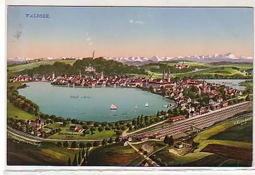 29909 Ak Waldsee Vue totale vers 1910