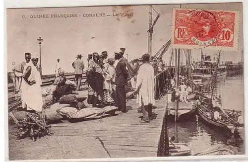 29819 Ak Guinee Francaise Conakry La Wharf 1907