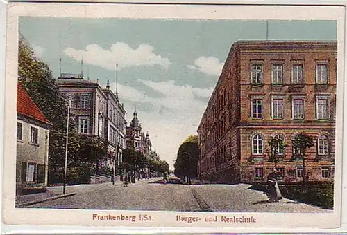 29817 Ak Frankenberg i. Sa. Bürger- u. Realschule um1920