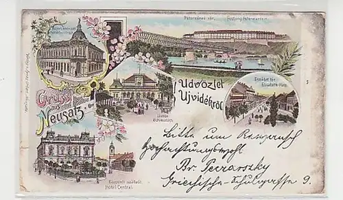 29813 Ak Lithographie Gruss de Novi Sad 1899