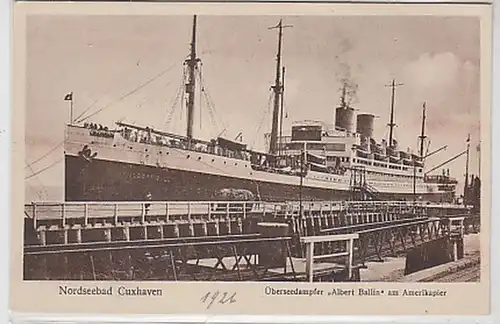 29794 Ak Mer du Nordbad Cuxhaven vapeur A. Ballin vers 1926