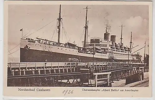 29794 Ak Nordseebad Cuxhaven Dampfer A. Ballin um 1926