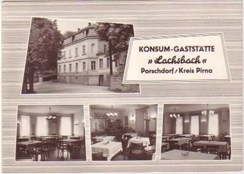 29782 Ak Porschdorf Kreis Pirna Konsum Gaststätte 1970