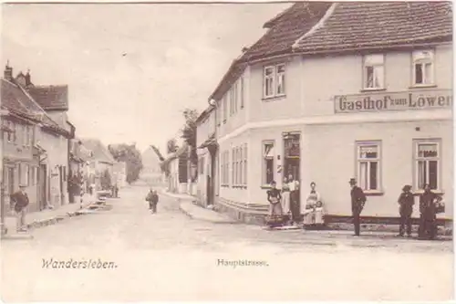 29748 Ak Wandersleben Hauptstraße mit gasthof 1904