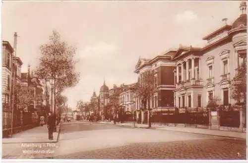 29746 Ak Altenburg in Thüringen Wettinerstraße um 1920