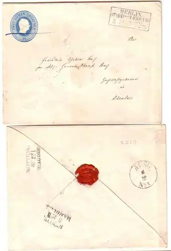 29647 GS Brief 2 Silber Groschen Preussen Berlin um1870