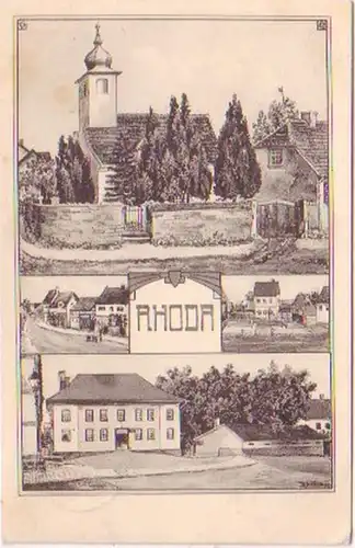 29633 Mehrbild Ak Rhoda Ortsansichten 1909