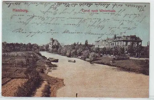 29621 Ak Hamburg Canal après Winterhude 1905