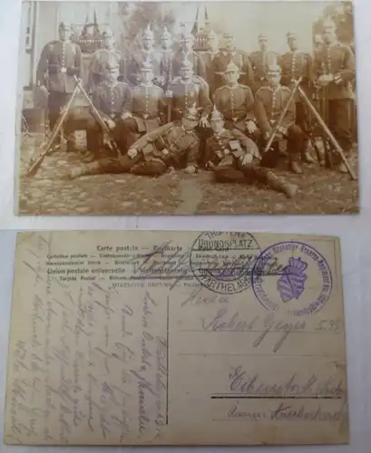 29615 Photo Ak soldats Grenadier Régiment n°100, 1914