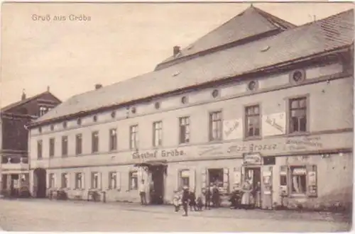 29605 Ak Gruß aus Gröba Gasthof um 1915