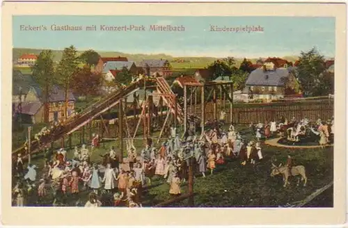 29545 Ak Mittelbach Gasthaus mit Konzert Park um 1920