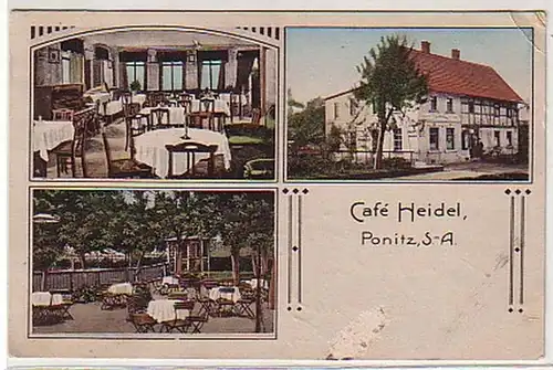 29495 Mehrbild Ak Ponitz S.-A. Café Heidel 1916