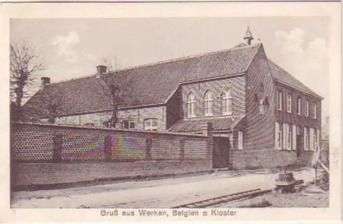 29486 Feldpost Ak Gruß aus Werken Kloster Belgien 1916
