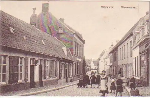 29484 Feldpost Ak Wervik Nieuwstraat Belgique 1916