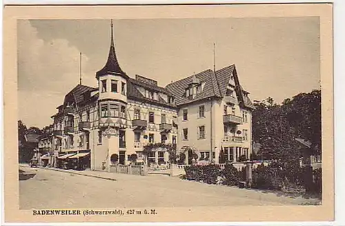 29450 Ak Badenweiler à l'hôtel Schwarzwald 1925