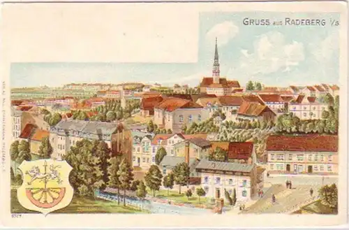 29447 Ak Lithographie Gruss aus Radeberg um 1910