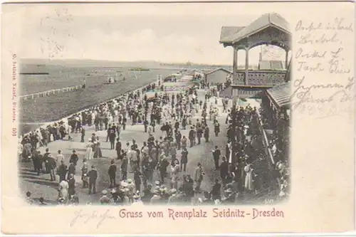 29444 Ak Gruss vom Rennplatz Seidnitz Dresden um 1900