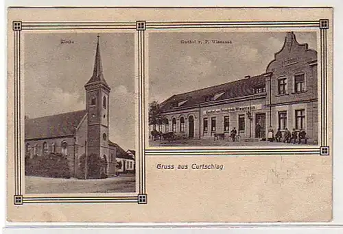 29438 Mehrbild Ak Gruß aus Curtschlag Gasthof 1909