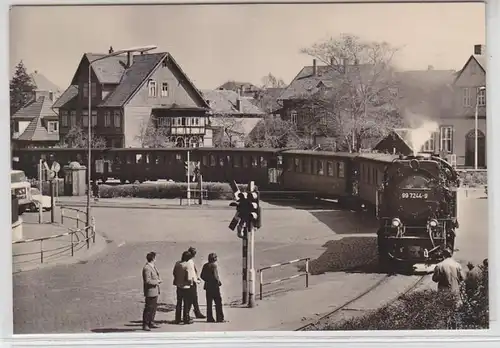29424 Ak 75 ans Harzquerbahn Carte anniversaire 27.3.1974 à Wernigerode