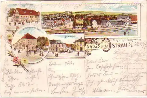29420 Ak Lithographie Gruss aus Ostrau in Sa. 1897