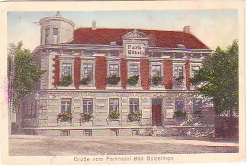 29557 Ak Salutation du Parkhotel Bad Salzlmen vers 1910