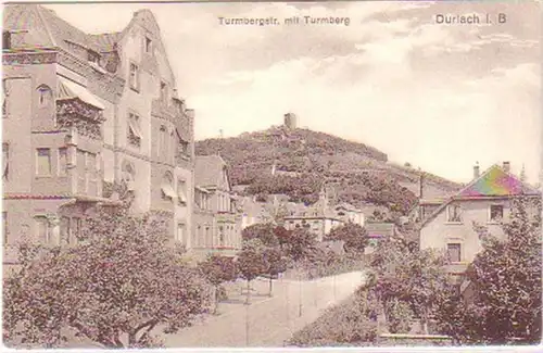 29354 Ak Durlach in B. Turmbergstrasse um 1910