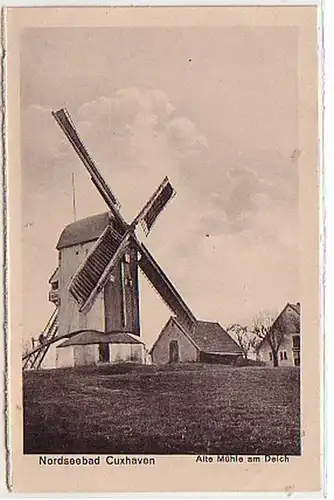 29347 Ak Nordseebad Cuxhaven Alte Mühle am Deich um1930