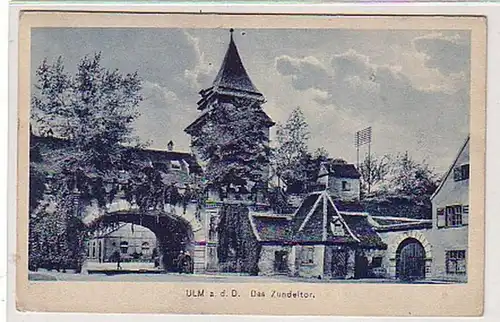 29343 Ak Ulm sur le Danube la porte de Zundel vers 1920