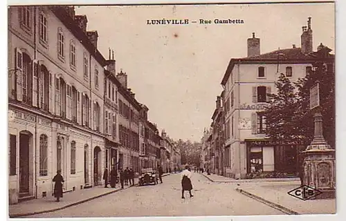 29306 Ak Luneville Lorraine Rue Gambetta 1927