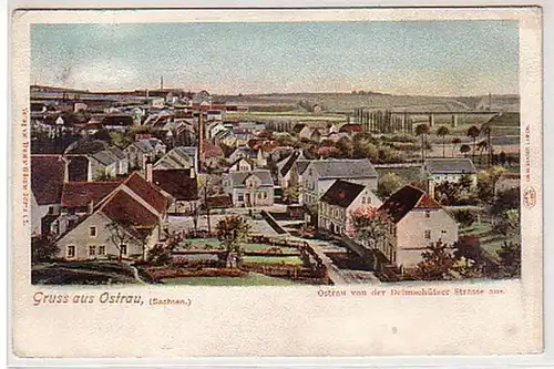 29295 Ak Gruß aus Ostrau Delmschützer Straße um 1910