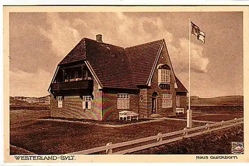 29286 Ak Westerland Sylt Maison Quickborn vers 1925