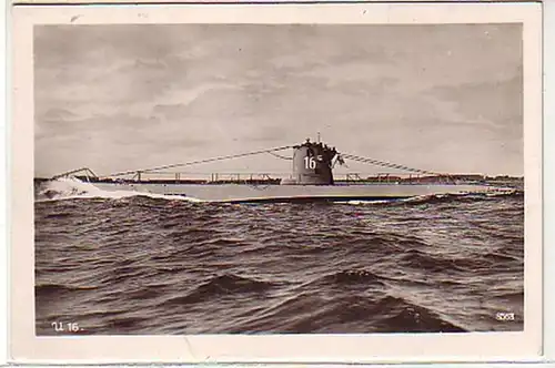 29270 Foto Ak Deutsches Unterseeboot U 16 von 1940