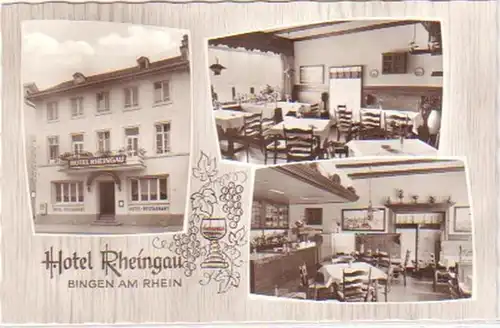 29263 Ak Bingen am Rhein Hotel Rheingau vers 1950