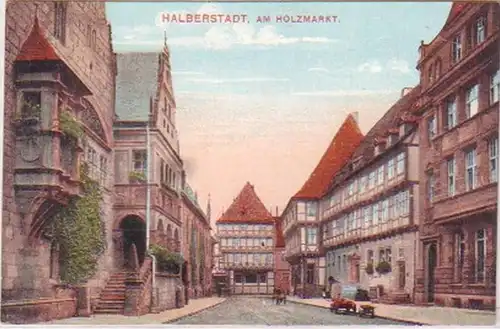 29241 Ak Halberstadt au marché du bois vers 1920